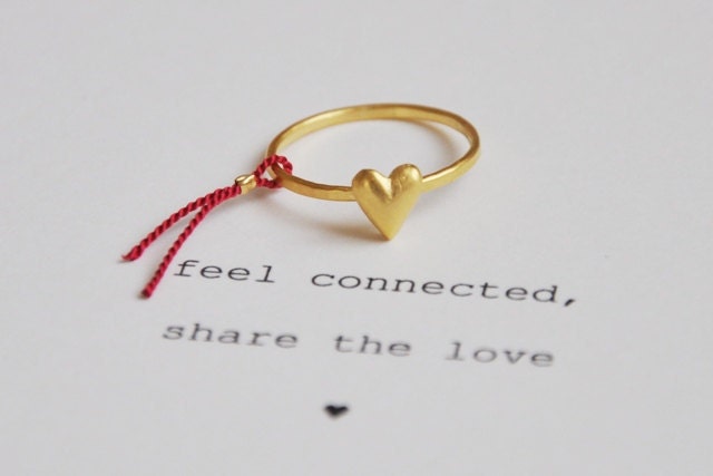 heart ring 18k goldplated
