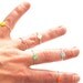 Confetti ring raspberry 'you only need one confetti to remember the party...' sterling silver