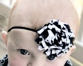 Shabby Zebra Headband - Baby Toddler and Adult sizes available