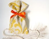 Damask Fabric Favor Bag