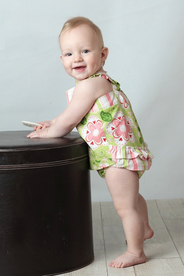 Sunshine 'n' Ruffles Romper Sun Suit Baby Girl PDF Sewing Pattern Size 0-24 months