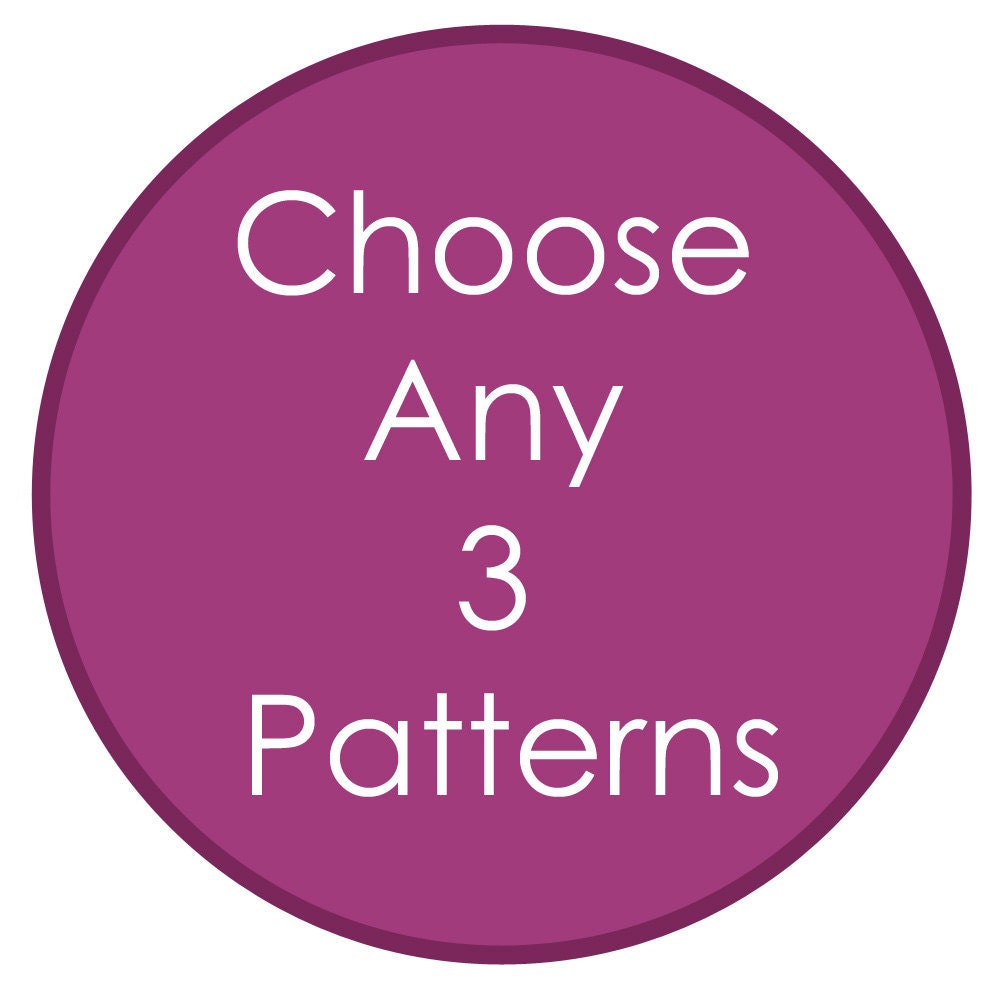Save 25% - Choose Any 3 PDF Patterns from Brynnberlee Designs