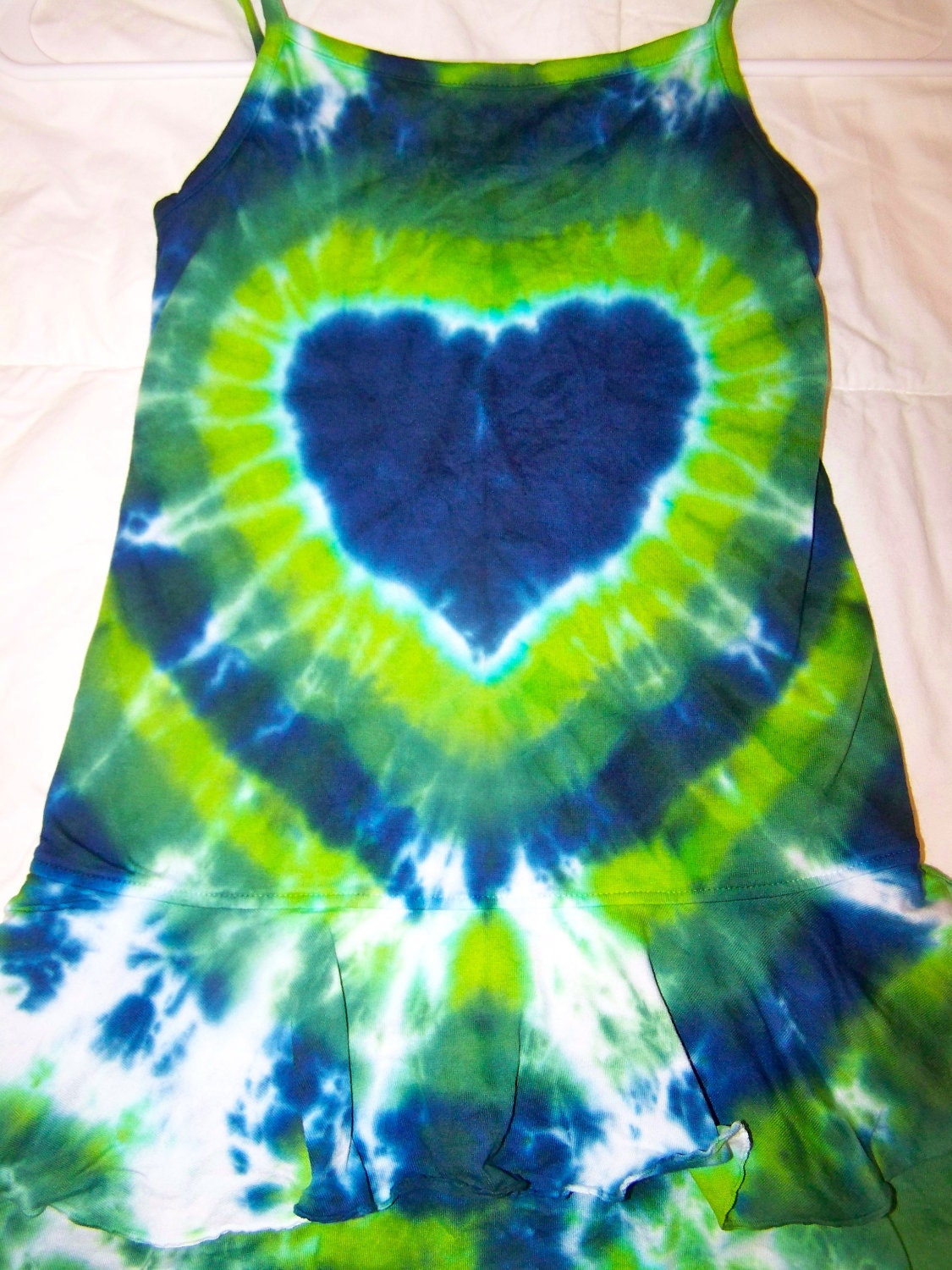 Ready to ship 2T tie dye heart sun dress