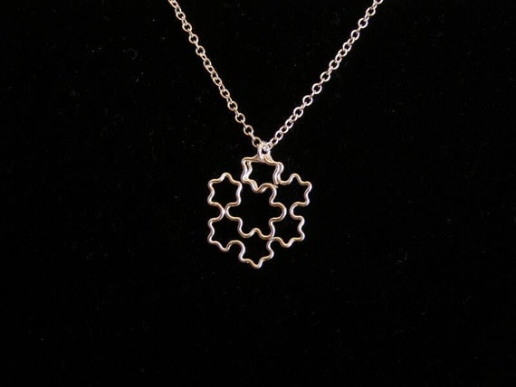 Fractal Necklace inspired by Koch Snowflake in Silver