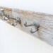 DRIFTWOOD four hook key, coat, hat, leash rack made with rustic reclaimed fence wood