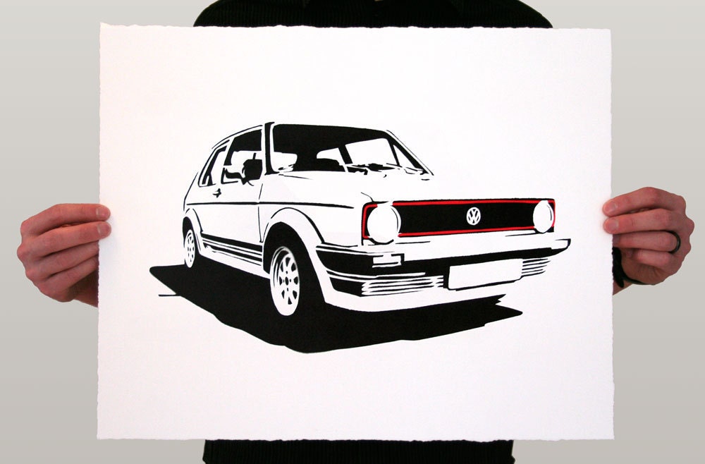 Classic Car Print - VW GTI Mk1 - Limited Edition