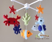 Baby Crib Mobile - Baby Mobile - Nursery Crib Mobile - Ocean Mobile "Under the Sea Creatures" (You can Pick your colors)