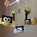 Baby Crib Mobile - Baby Mobile - Birds Owls Mobile - Baby Nursery Mobile "Little Creatures Looking Down on You"(You can pick your colors)