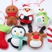 Set Felt Plush Christmas Ornaments - Santa Claus, Snowman, Gingerbread Man, Candy Cane and more - Merry Christmas Decor - Set of 7