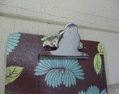 Small Clipboard- Brown, Turquoise and Green-Wall Art-Office-Living Room-Study-Dorm-Apartment-Kitchen