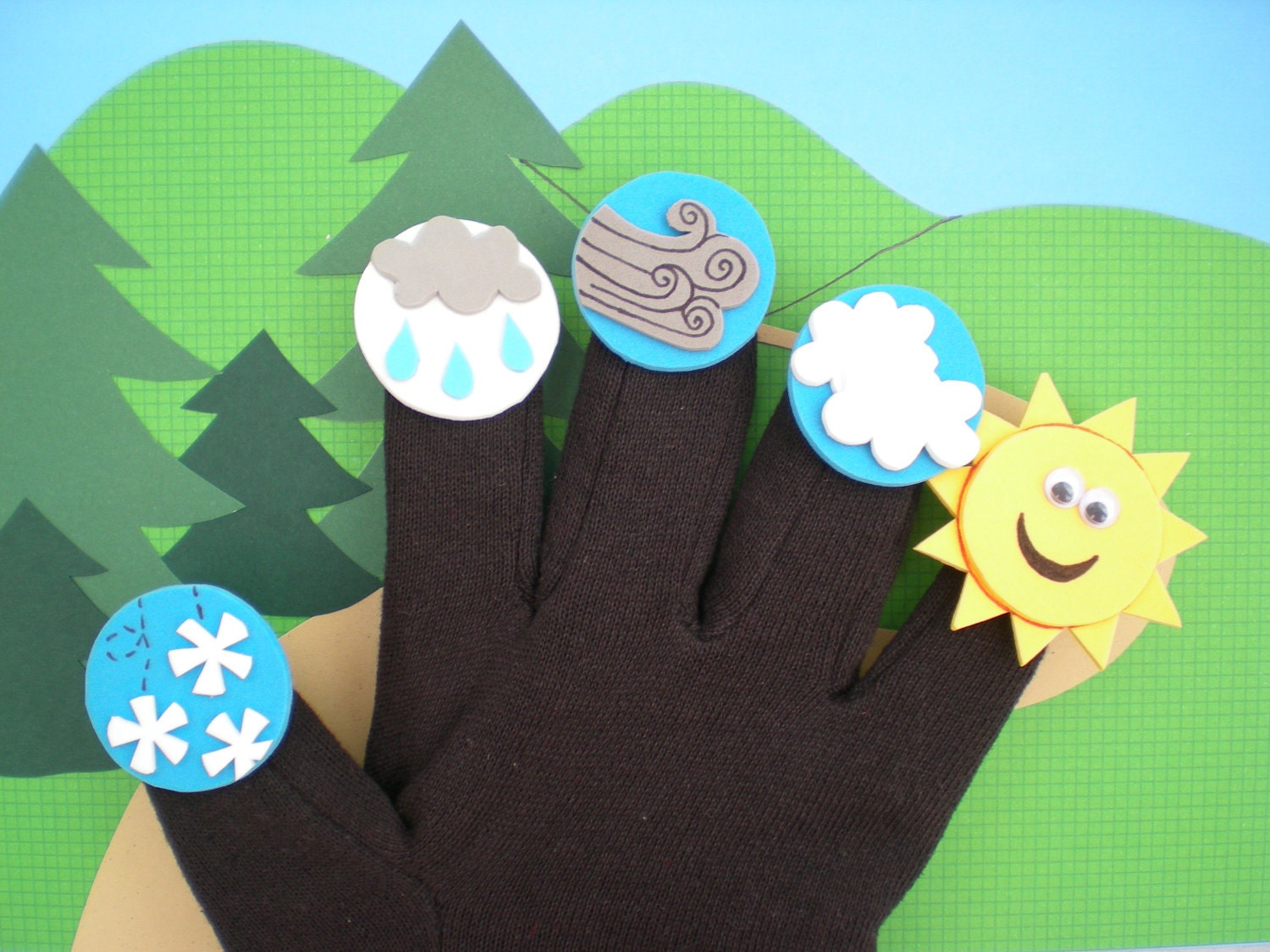 Weather Puppets, Kindergarten Weather Unit, Preschool Weather Theme