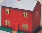 vintage DOLL'S HOUSE woodwork craft pattern (80s)