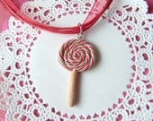 Peppermint Lollipop Necklace