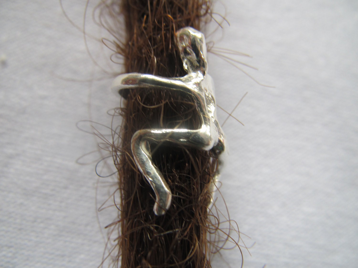 Sterling Silver Dreadlock climber charm - dreadlock bead FREE SHIPPING