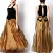 Vintage Black/Gold Flowy Gown