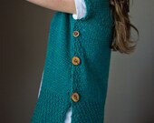 PDF KNITTING PATTERN, Seamless, Knit Flat, Vest, Spring Cardigan, Lightweight