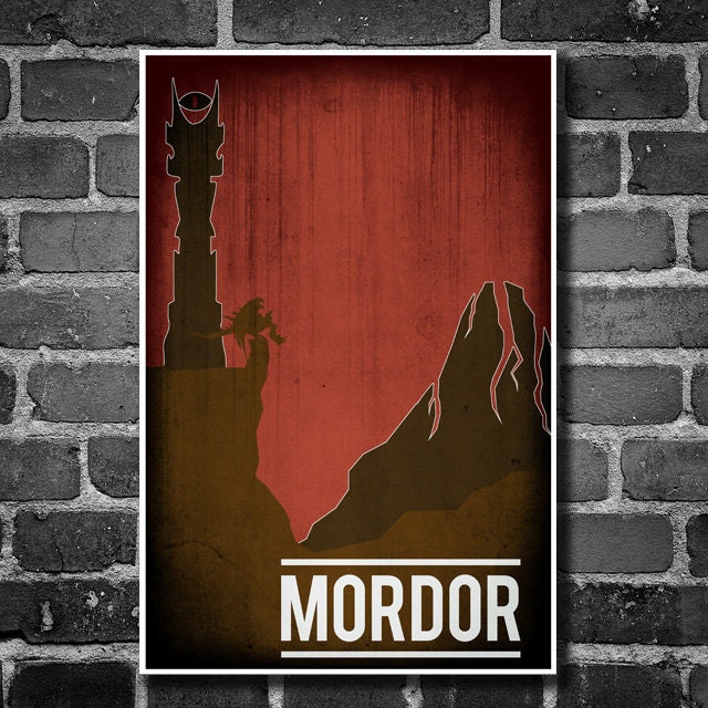 Lord of the Rings movie poster movie art film print LOTR art poster print 11x17 Mordor