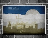 Game of Thrones poster movie poster minimalist print 11x17 The Wall