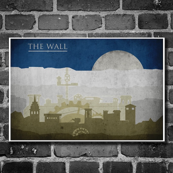 Game of Thrones poster movie poster minimalist print 11x17 The Wall