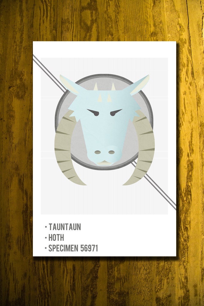 Star Wars Art Tauntaun 11x17