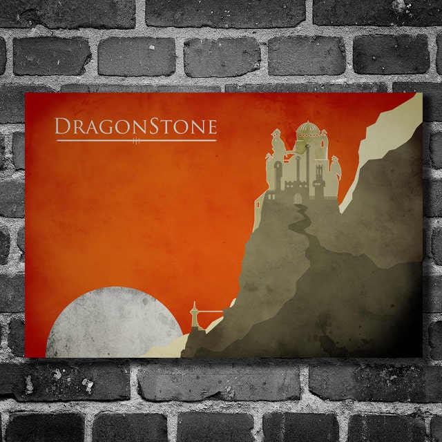 Game of Thrones poster movie print minimalist poster 11x17 Dragonstone