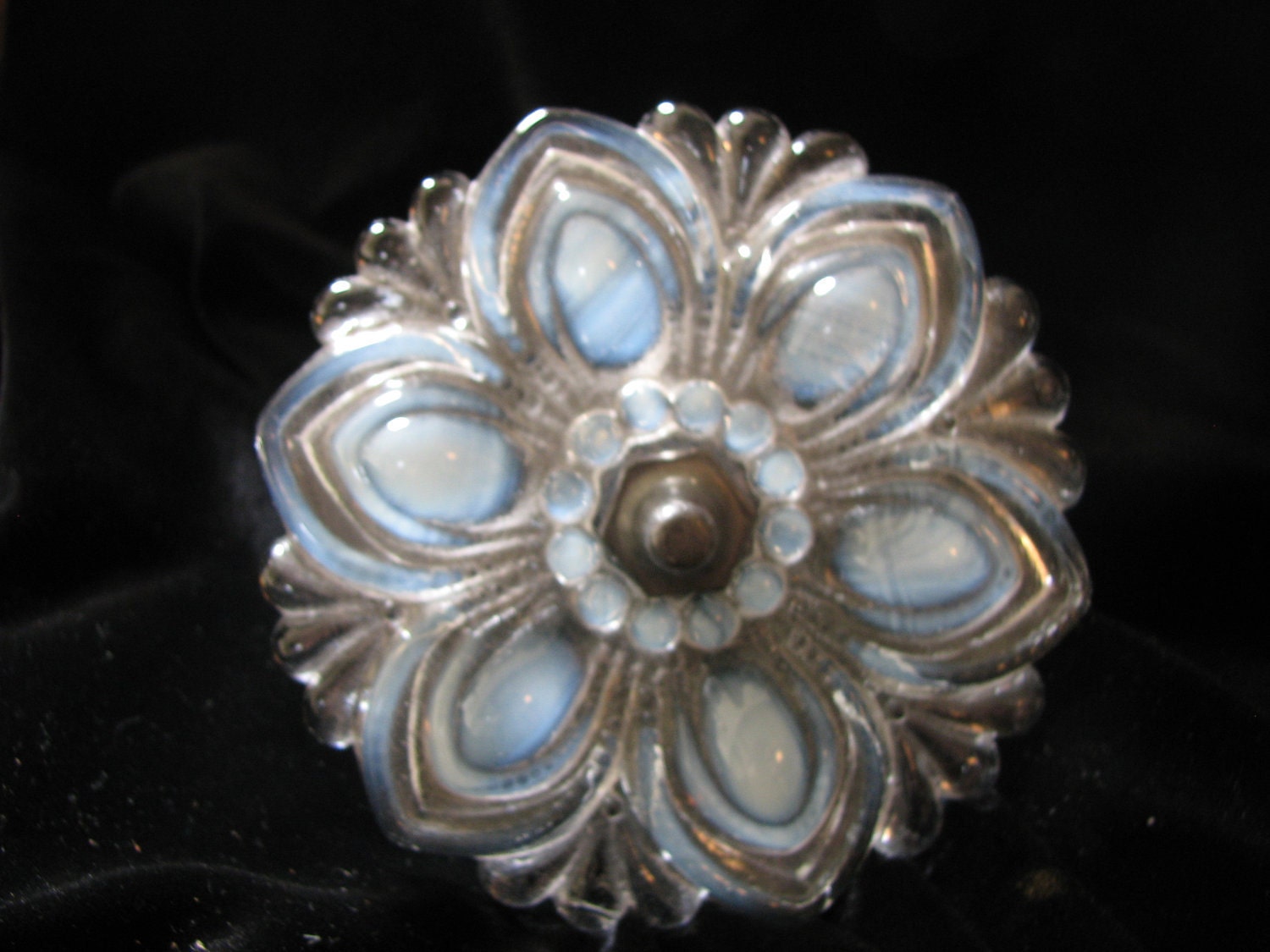 Rare 19th century opalescent glass curtain tie back Victorian