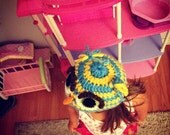 Childrens Crocheted Custom Striped Owl Hat Beanie