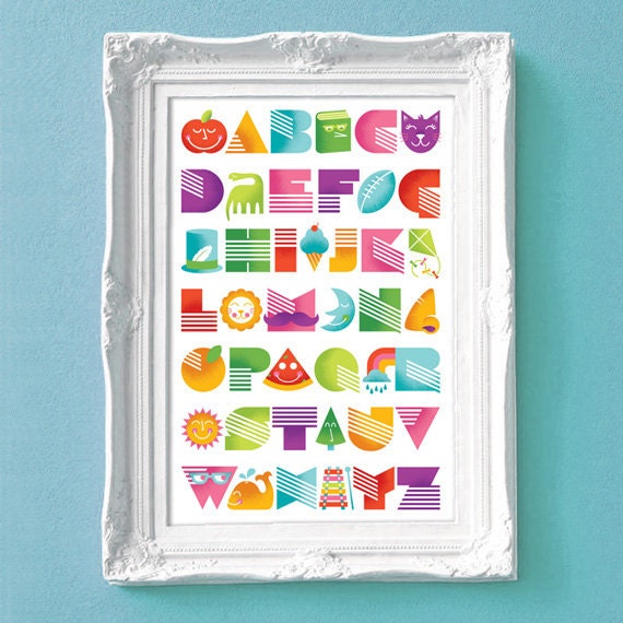 Alphabet Kids Print 12 x 18