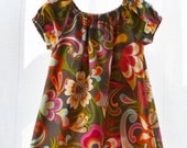 LAST ONE -Cabana Bloom Short Sleeved Peasant Dress