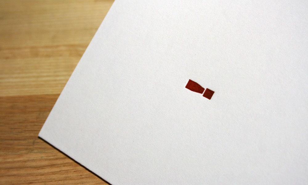 Exclamation Mark Letterpress Card