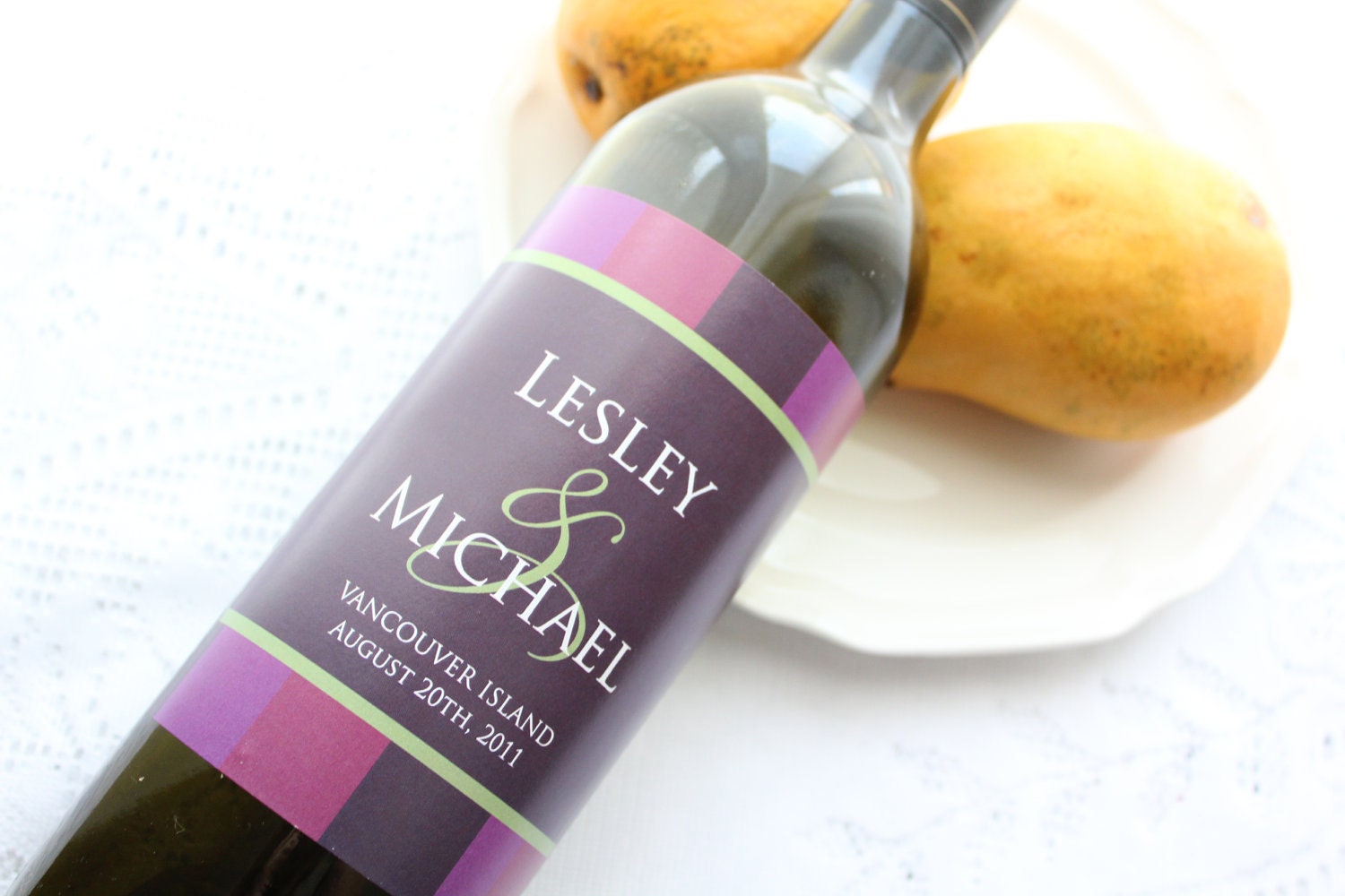 Striped Bands - Custom Personalized Wine Label