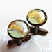 Custom Map CuffLinks - Antiqued Brass - Resin Waterproof - Wedding, Anniversary, Dad, Groom, Groomsmen - Perfect for Gifts
