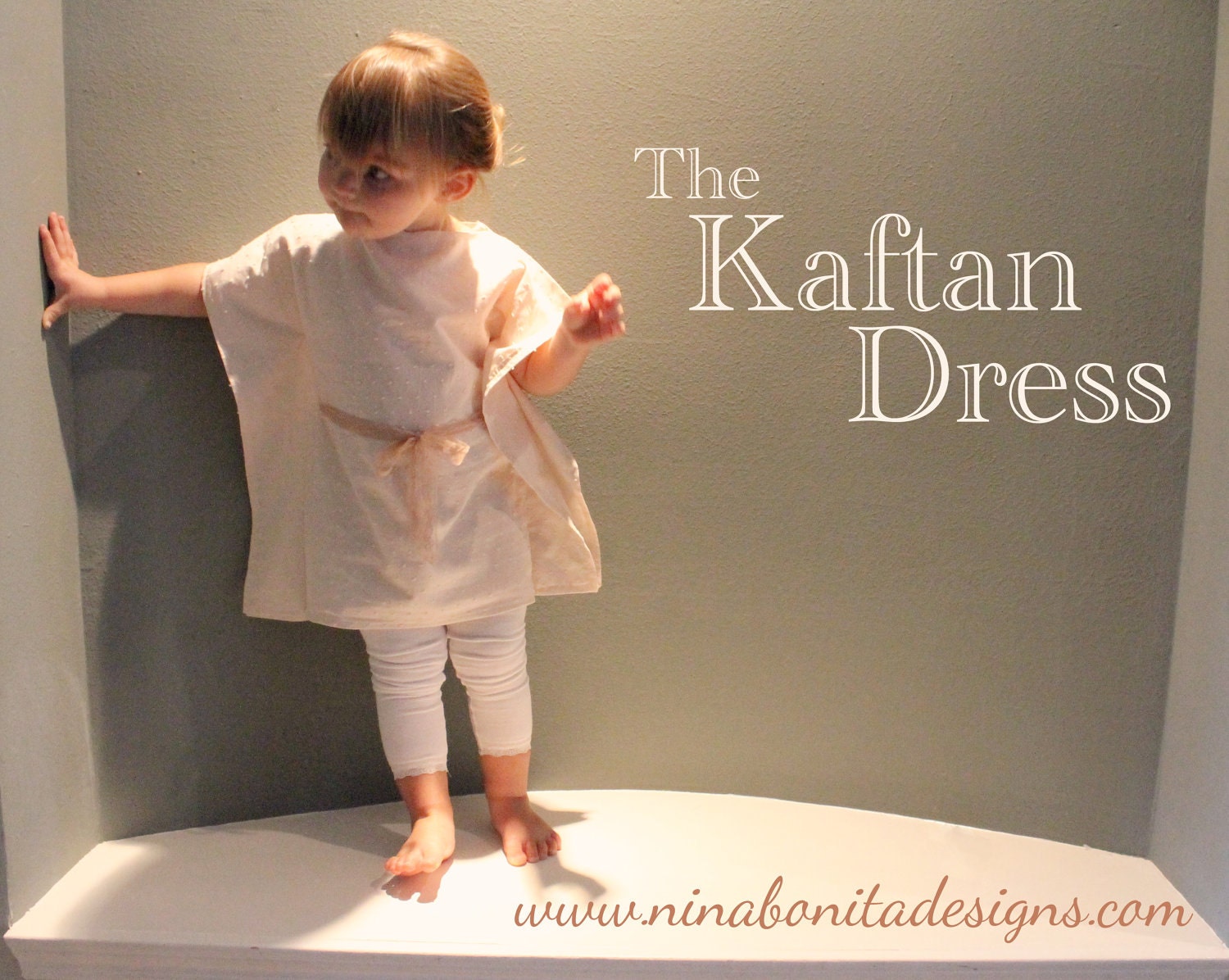 The Kaftan Dress, PDF Pattern, Sizes Newborn-Girls' 14