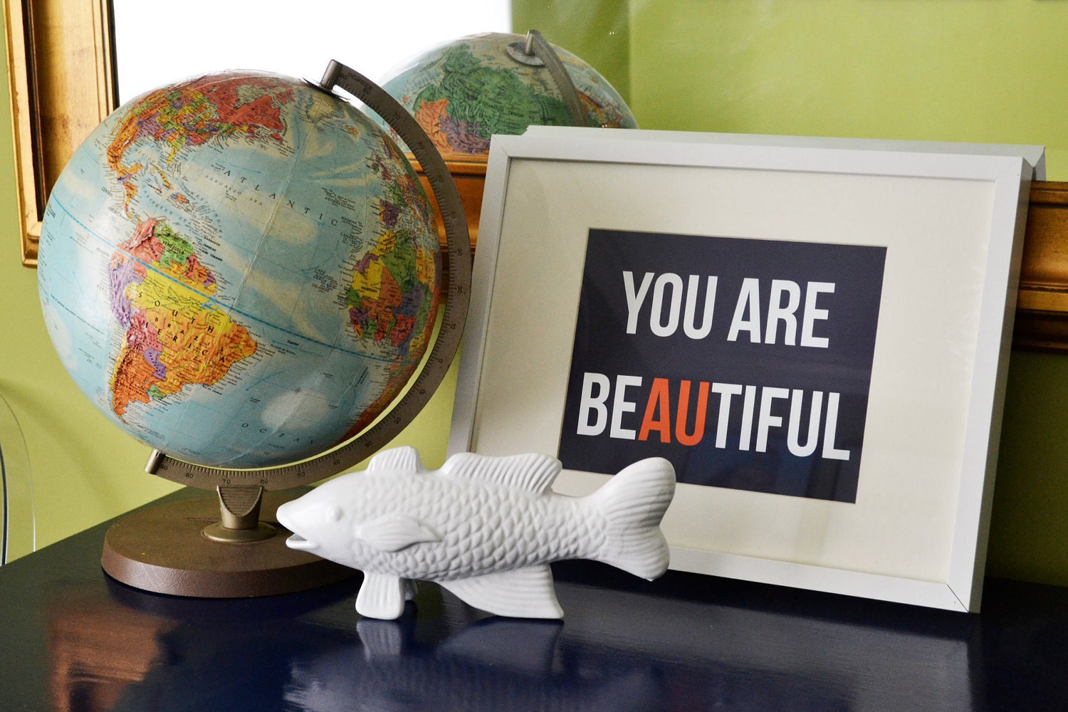 you are beAUtiful print  -  Auburn University - 8"x10"