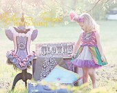 Cirque Inspired Costume Dress, Mad Hatter Inspired Birthday Dress, Princess Costume