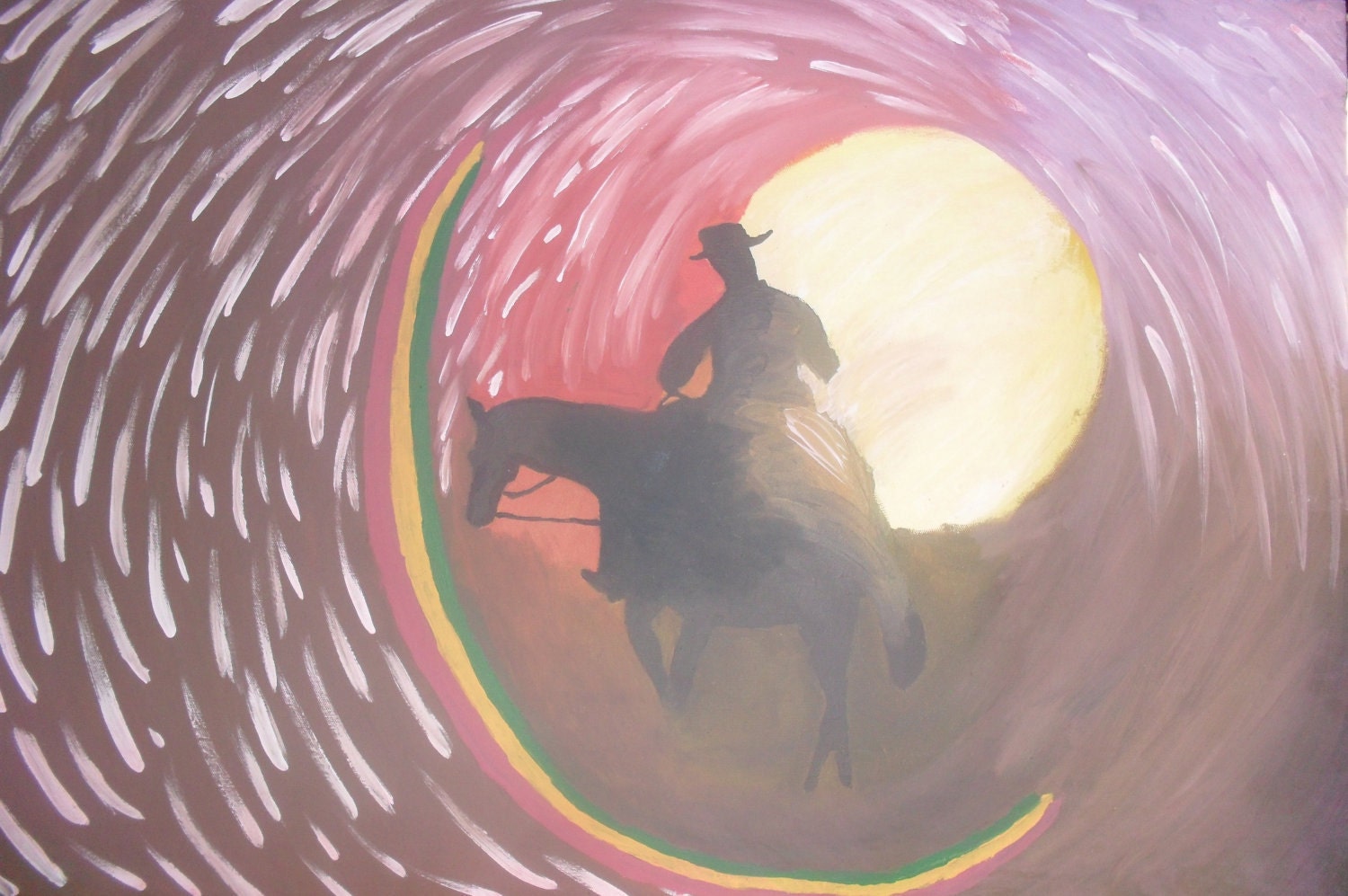 Original Acrylic Painting "The Lone Cowboy"