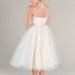 Short Vintage Wedding Dress, 50s Style, Strapless, Full Tulle Skirt, Open Back - Plus Size -Made to Order