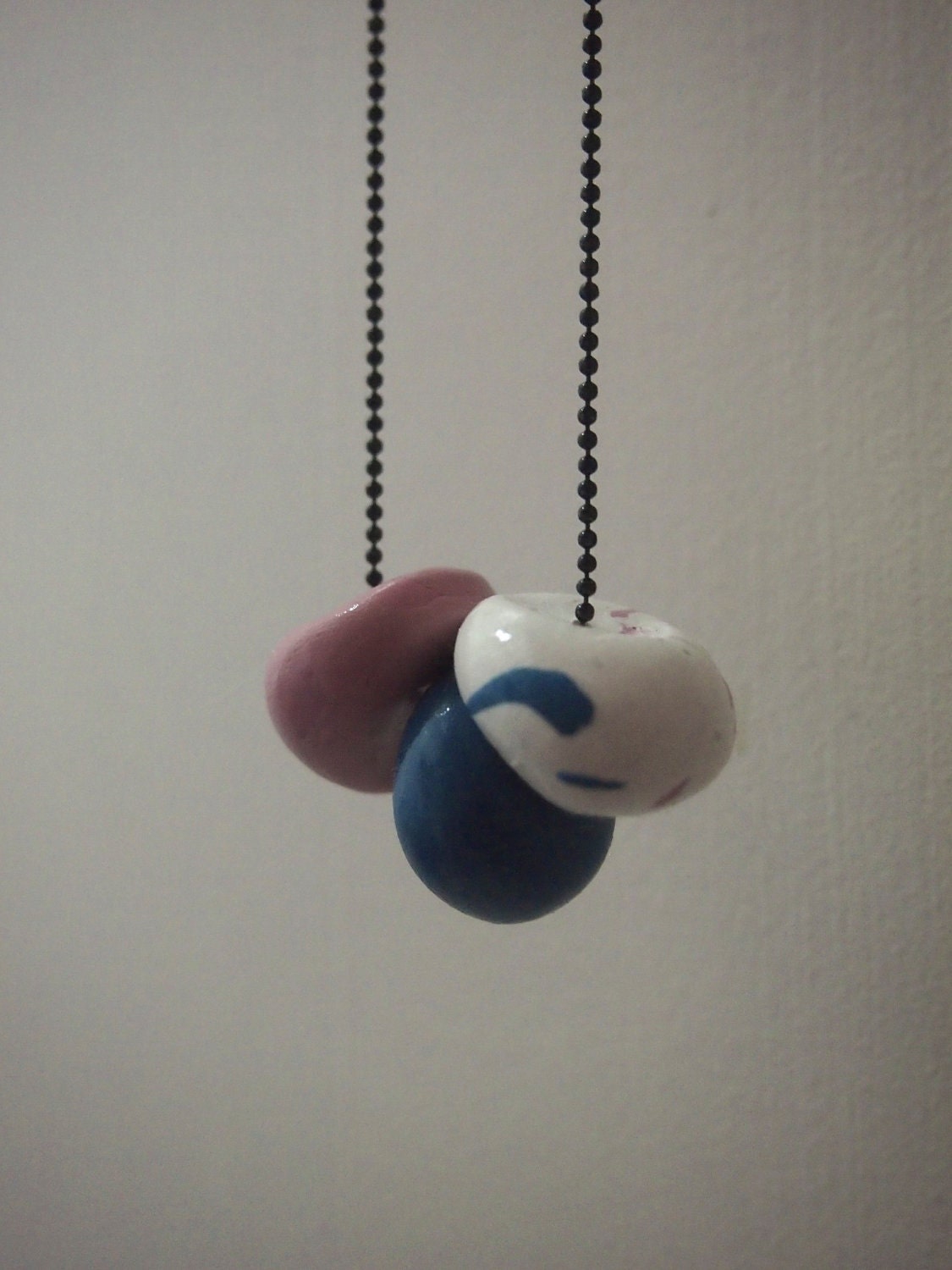 Blue, white and Pink Lova Stone Necklace