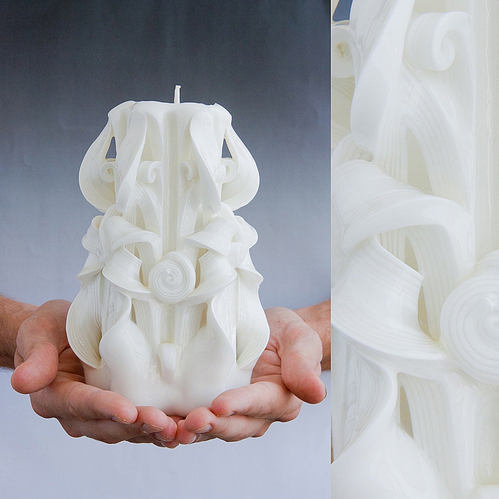 Unity candle  - Wedding candle - White candle - Mediume candle