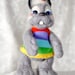 Bunny Funny grey Handmade Needle Felted Artist  - gifts idea