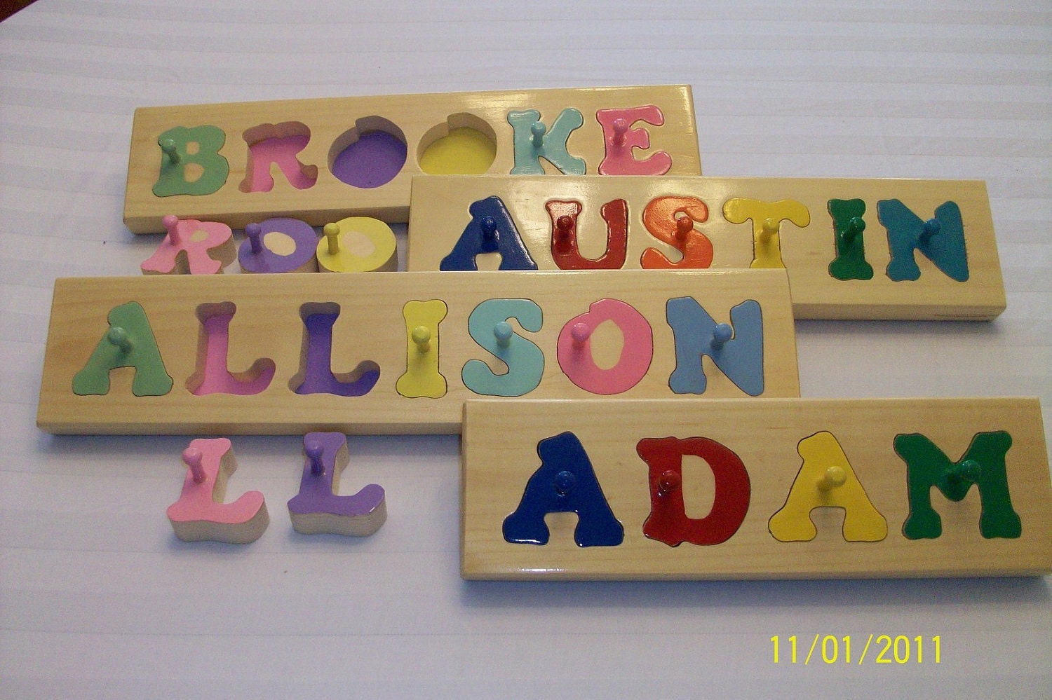 Hand Crafted personalized wooden name puzzles