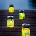 vintage atlas & ball glass top mason jars .. ooak handmade solar lights : pint size decoupage - set of four rainbow multi