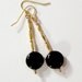 Black Onyx Earrings Yellow Gold Jewelry Handmade Jewellery Dainty Simple Everyday Gemstone