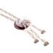 Gray Necklace Button Necklace Button Pendant Sterling Silver Bridesmaid Jewelry Vintage Mother of Pearl Gemstone Wedding Chain Grey N-161