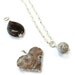 Charm Necklace Silver Necklace Druzy Pendant Gemstone Jewellery Changeable Slider Enhancer Drusy Heart Swarovski Crystal Chain N-204
