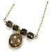Brown Smoky Quartz Necklace Bead Bar Yellow Gold Jewelry Gemstone Jewellery Pendant Chain Mother's Day Gift N-206