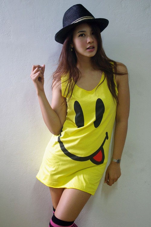 Have a Nice Day Happy Face Summer Rock Tank Top M