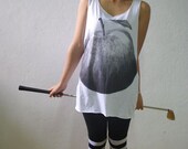 BIG APPLE Graphic Design Hand Printed Tank Top  M