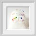 Rainbow, Pins, White clouds, Playful photograph, Nursery decor, gift for a seamstresses studio, 8x8 - titled: Seamstresses Rainbow II