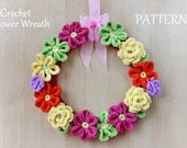 Crochet Pattern Crochet Flower Wreath